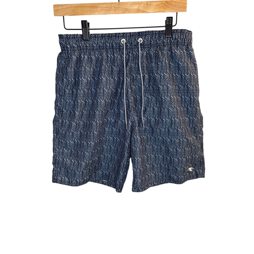 Ted Baker London Mens Swim Trunks Navy Rope Print Lobster Logo Size 3 Medium